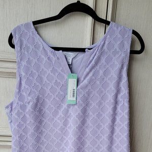 NWT Ezide Textured Mixed Material Top